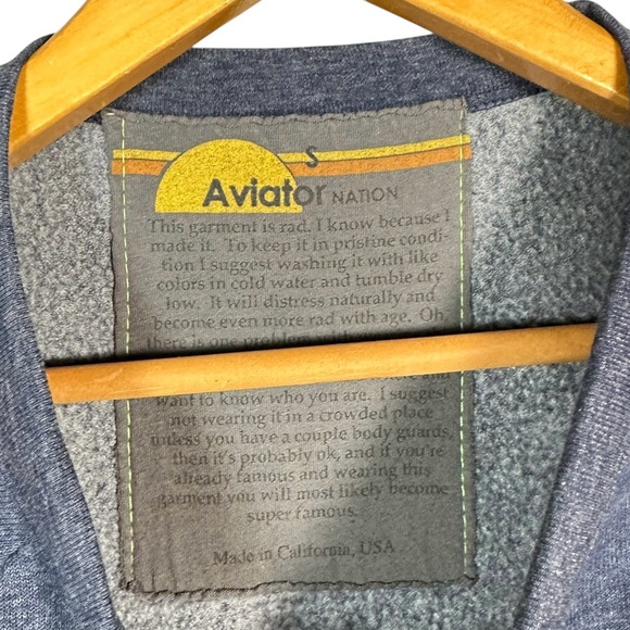 AVIATOR NATION Bolt Rainbow Stripe Cropped Cut-Off Sweater - Picture 7 of 8